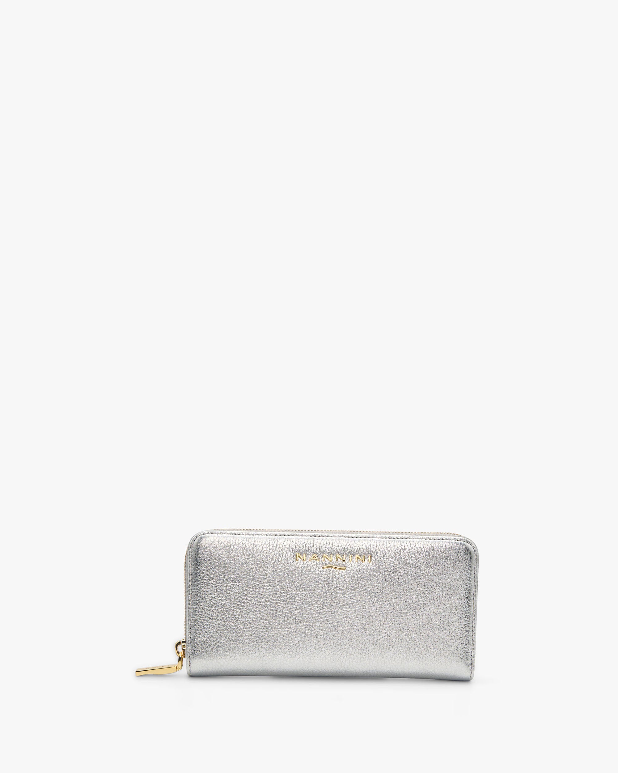 NANNINI borsa spalla donna pelle martellata marrone chiusura patta