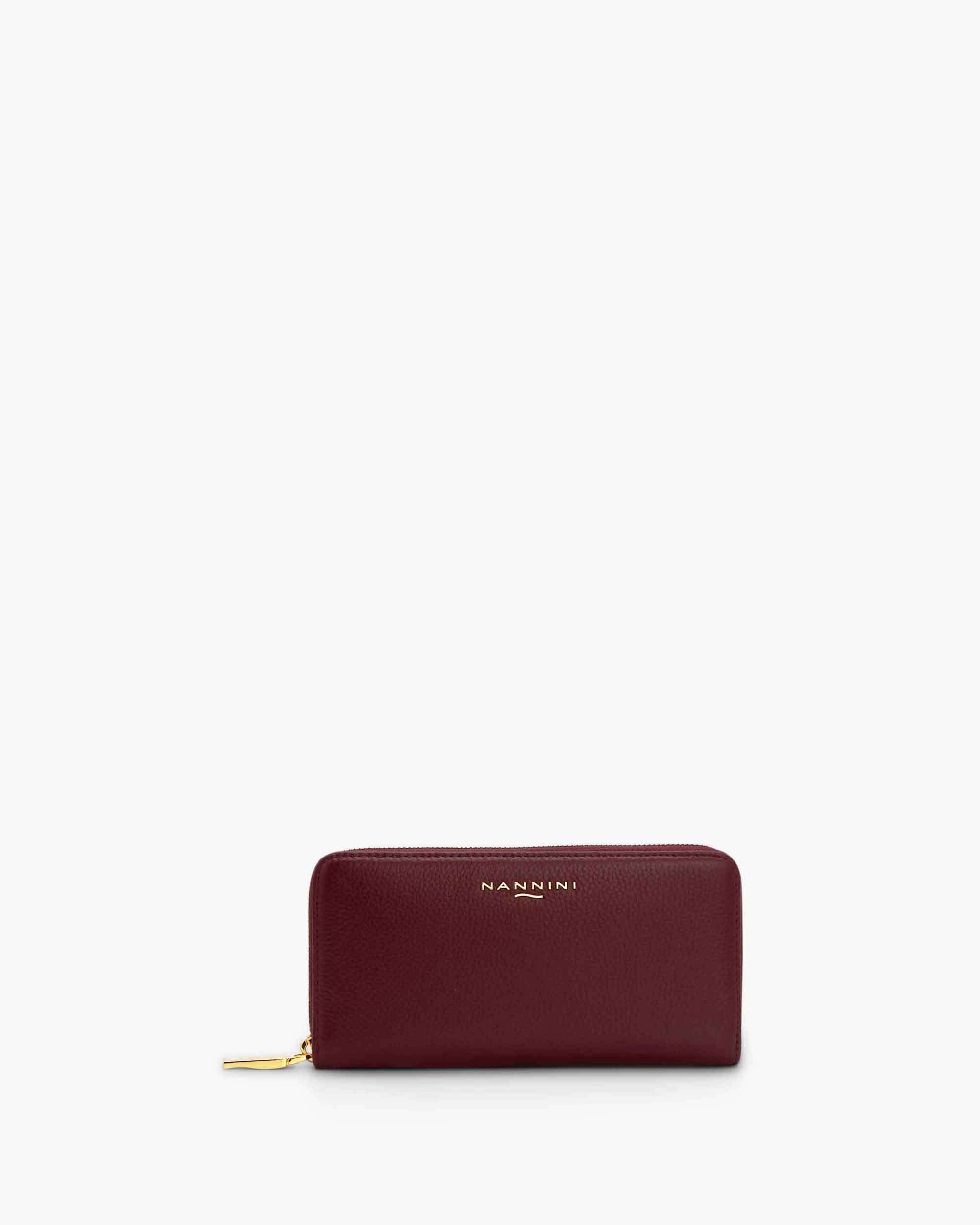 NANNINI borsa spalla donna pelle nero martellata media