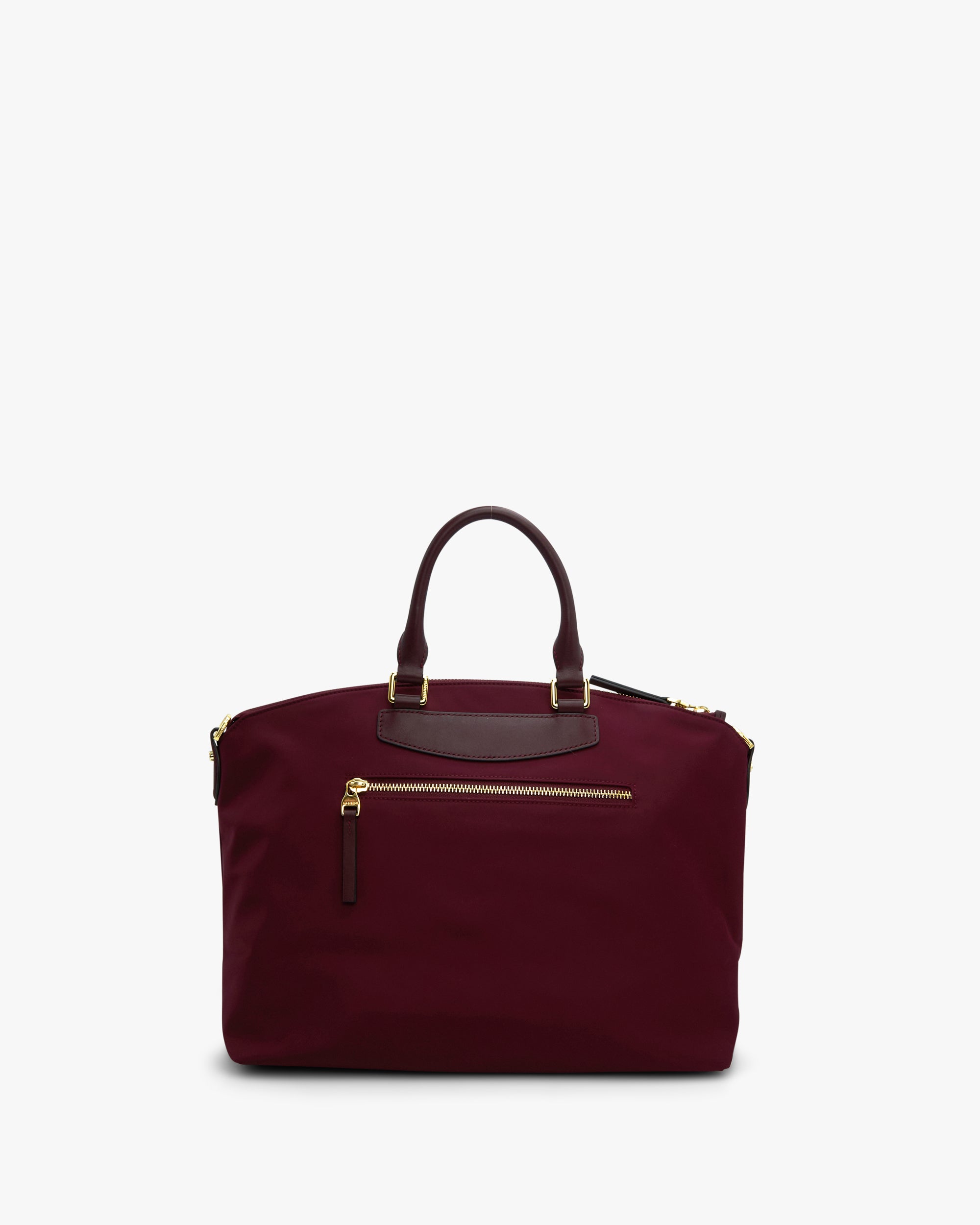 NANNINI borsa secchiello similpelle liscia marrone con logo