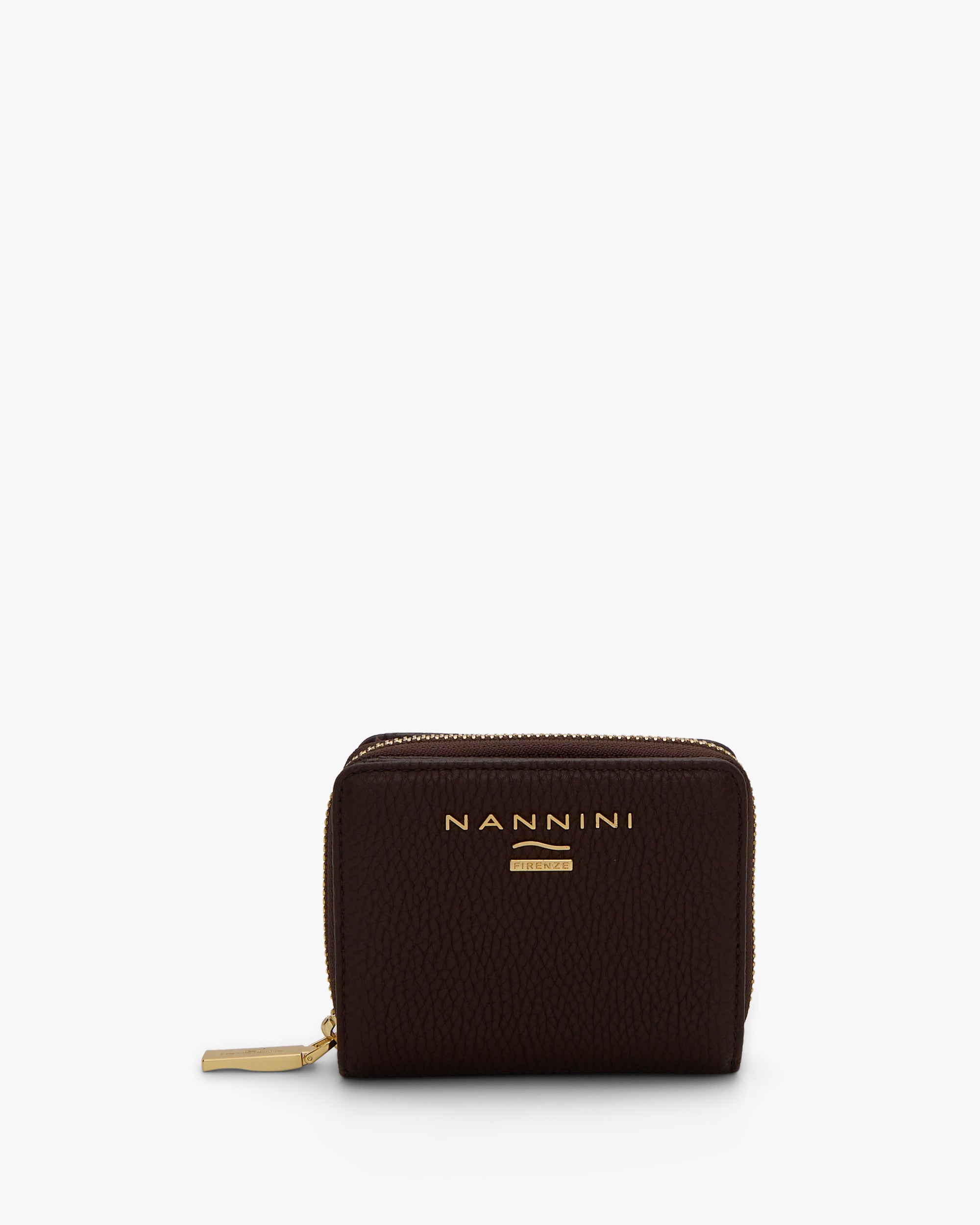 NANNINI borsa spalla donna sigaro pelle martellata marrone chiara