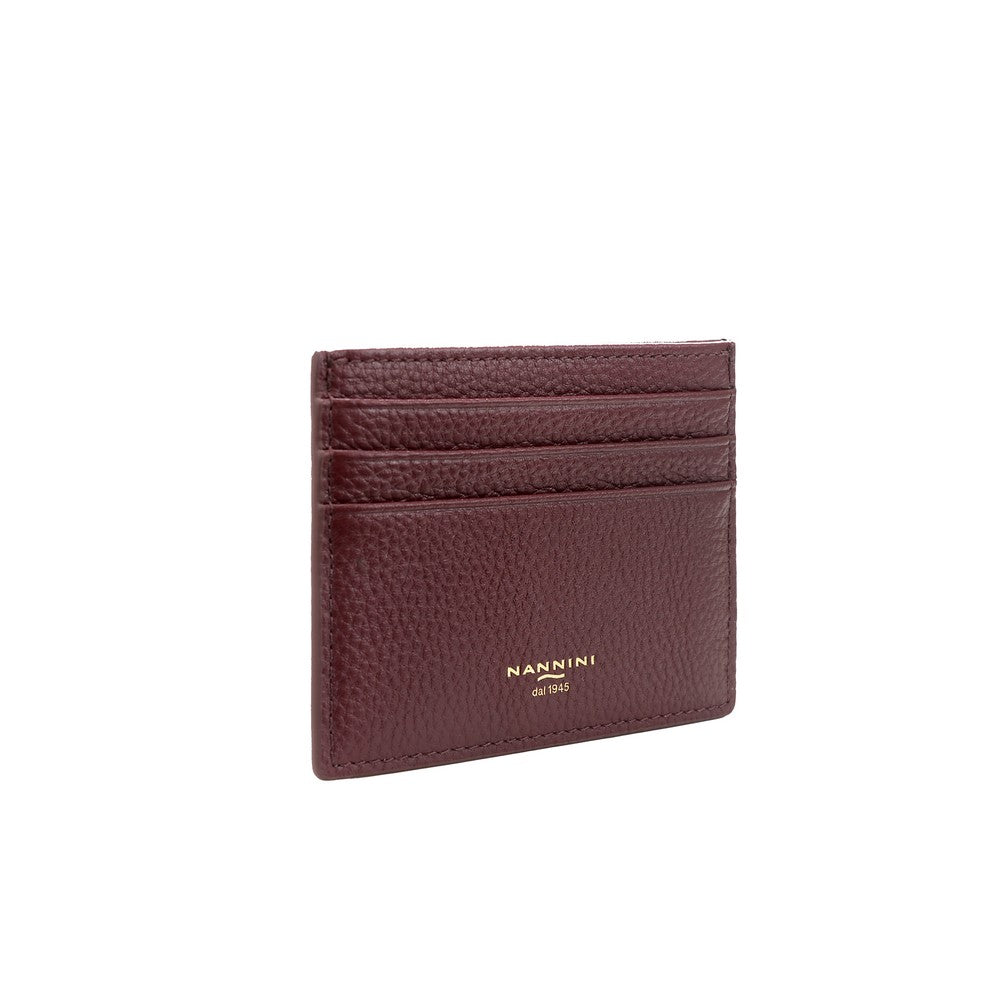 NANNINI borsa secchiello pelle saffiano rubino medio lusso